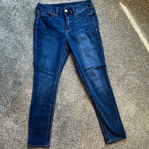 Womens dark wash skinny jeans